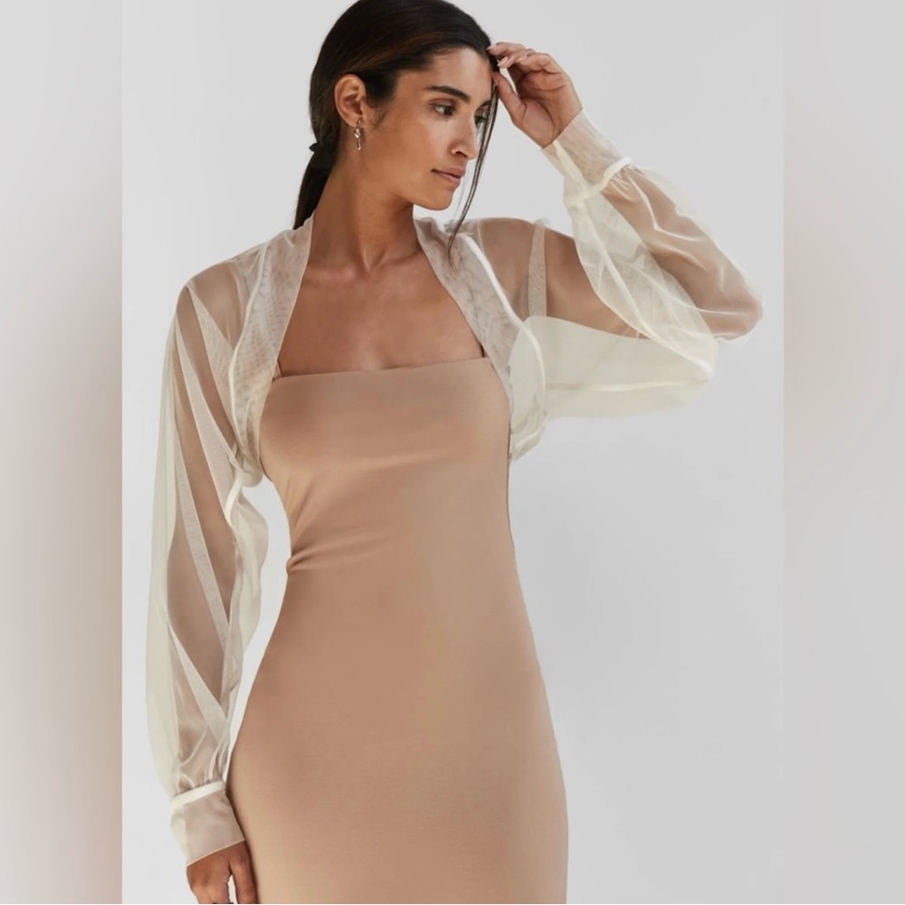 Marcella Olympia Bolero Sheer White Bolero